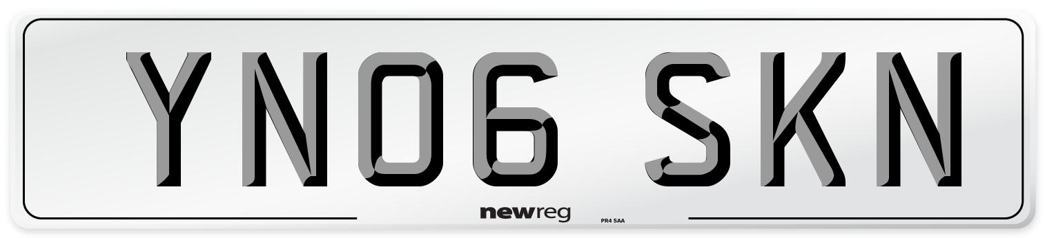 YN06 SKN Number Plate from New Reg